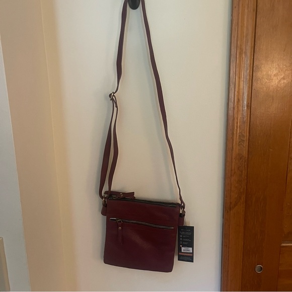 Mona B Handbags - NWT Maroon Mona B Cross Body Bag